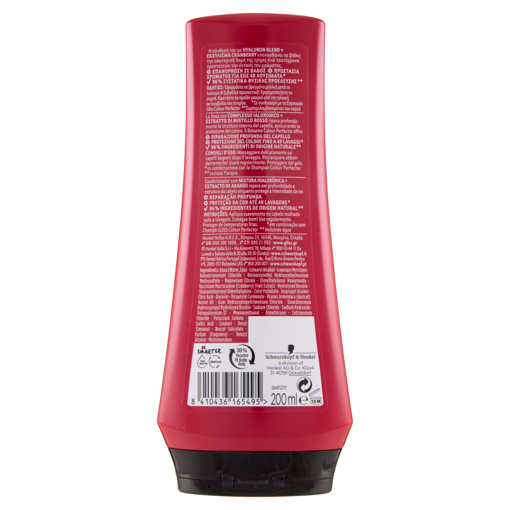 Gliss Hair Repair Colour Perfecor Balsamo Riparatore 200 ml, , large