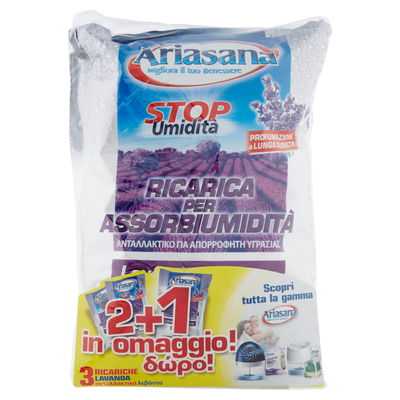 Ariasana Stop Umidità Lavanda 450 g 3 Ricariche