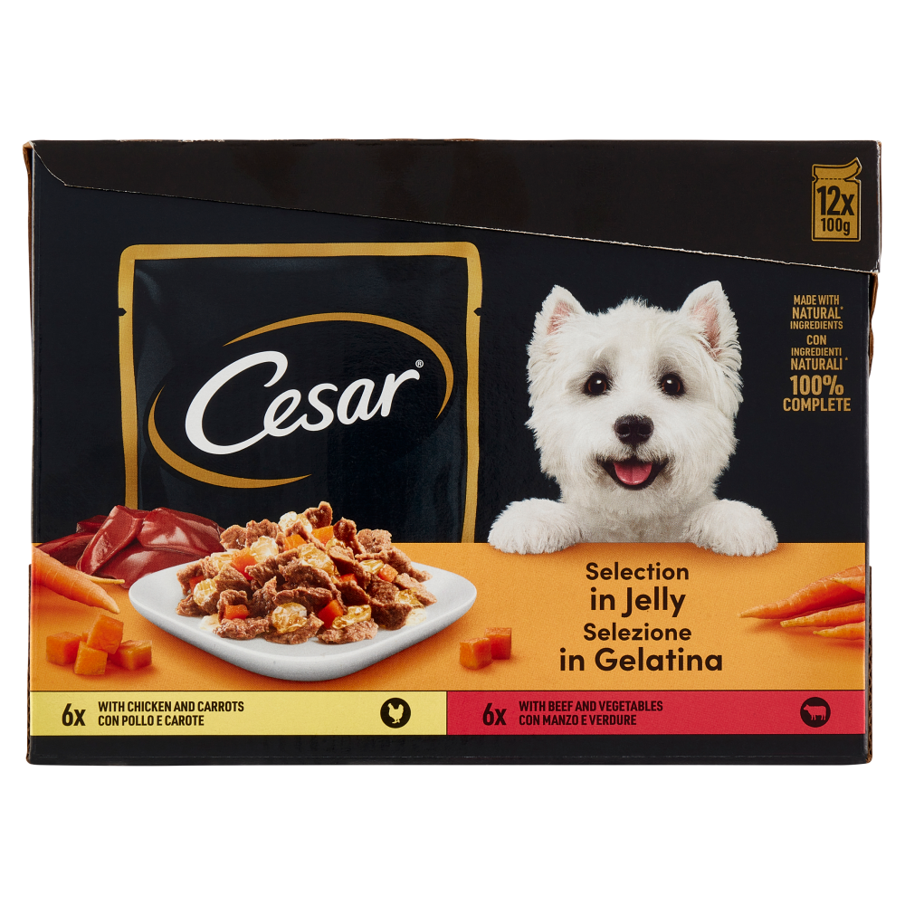 Cesar Selezione in gelatina 12 x 100 g, , large