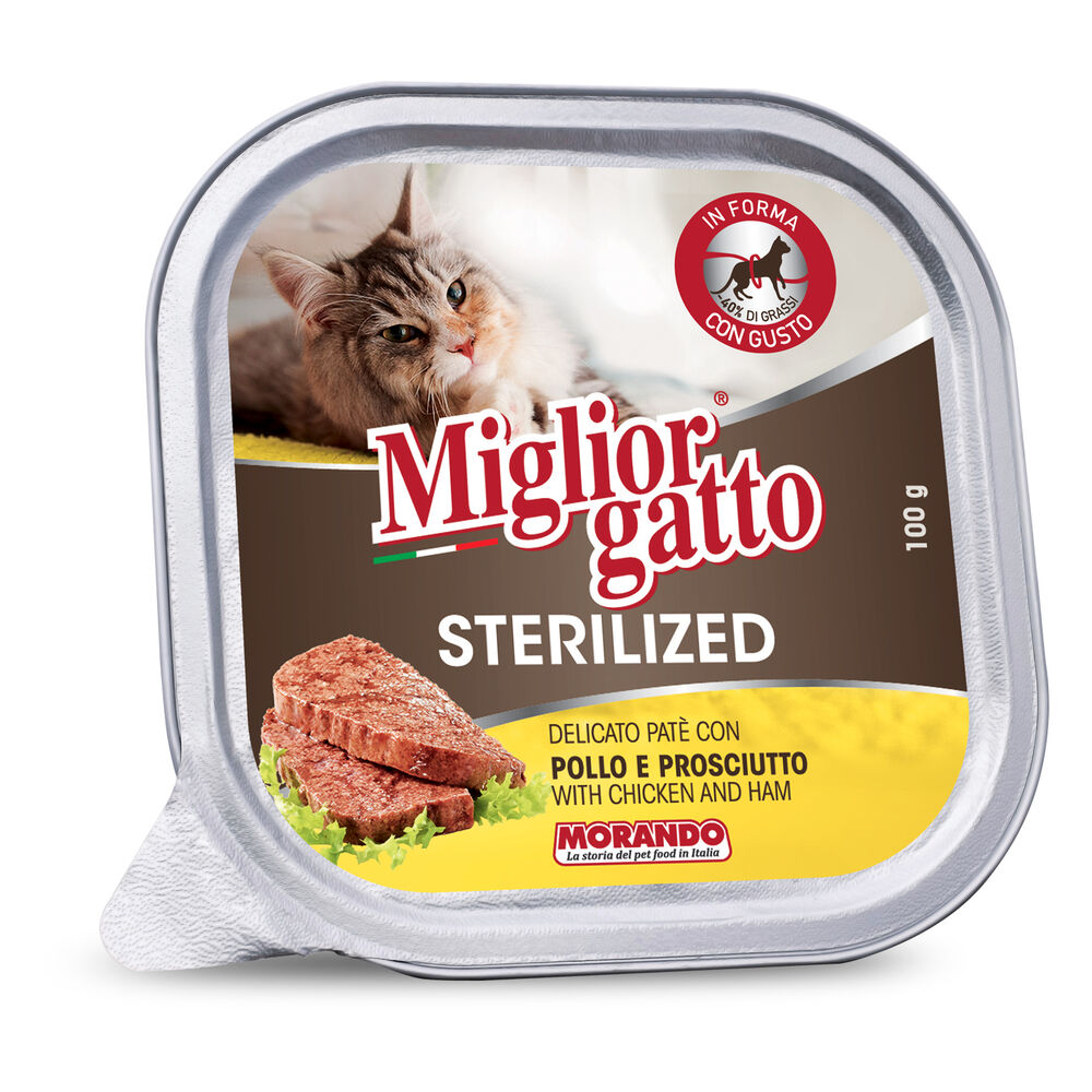 Migliorgatto Sterilized Pollo e Prosciutto 100 g, , large