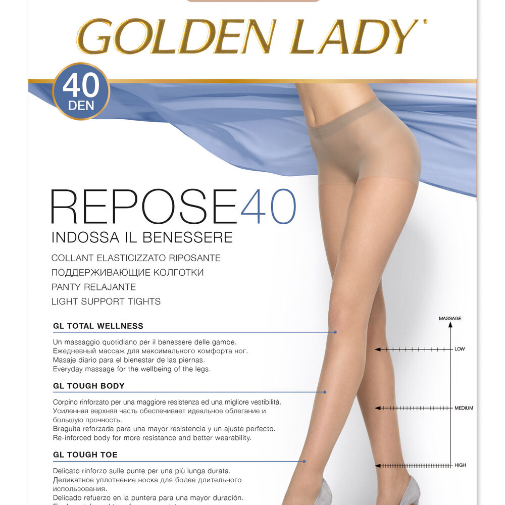Golden Lady Repose 40 Denari VIsone Taglia 2, , large