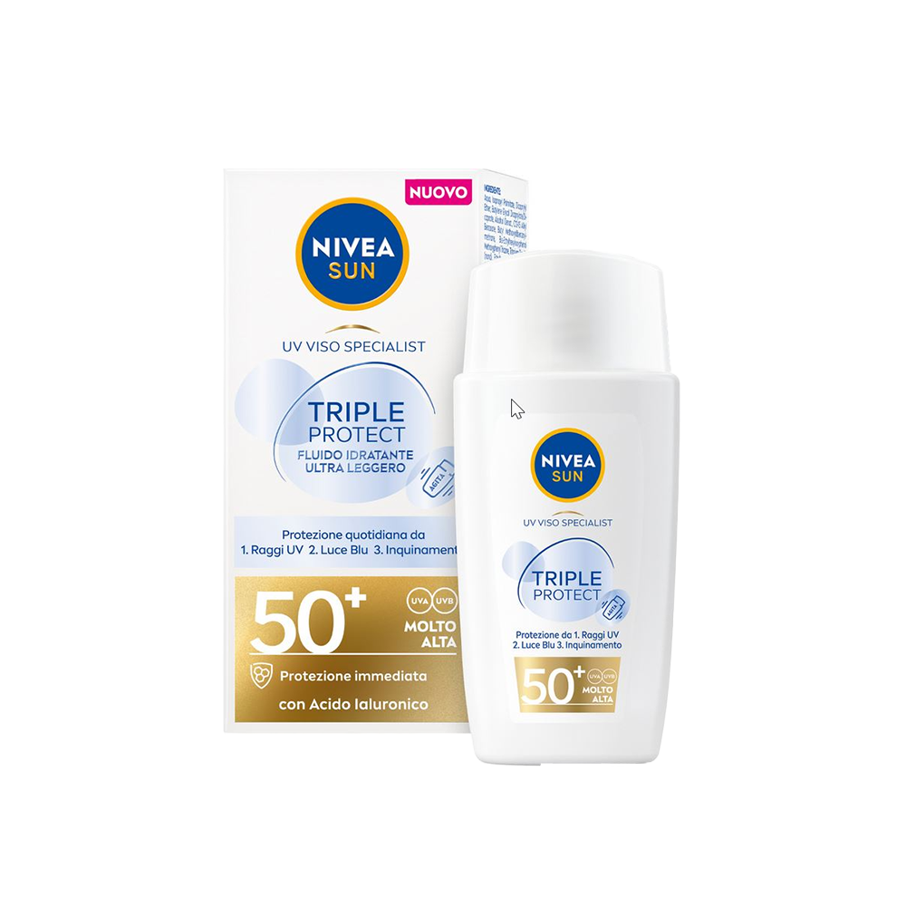 Nivea Crema Solare Viso Triple Protection PF50+ Tubetto 40ml, , large