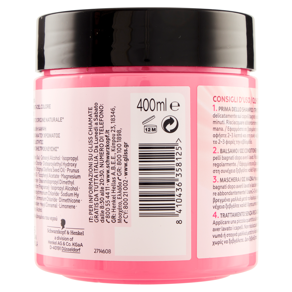 Gliss Hair Repair Protein+ 4-in-1 Maschera Illuminante 400 ml, , large