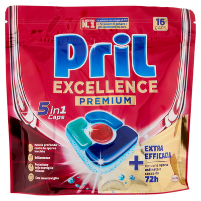 Pril Excellence Premium 5in1 Caps 16 Pezzi