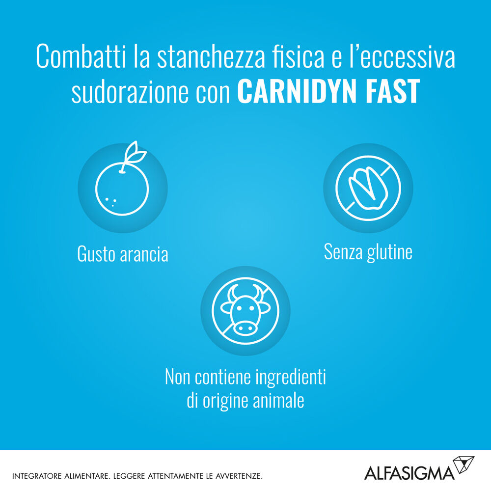 Carnidyn Fast Caldo e Affaticamento 20 Bustine, , large