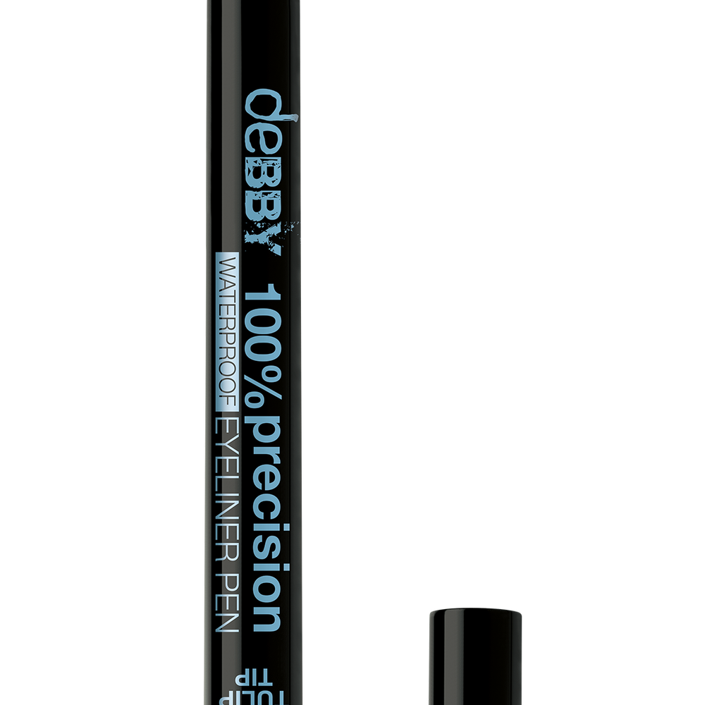 Debby Eyeliner Pen Waterproof Black Tulip Tip, , large