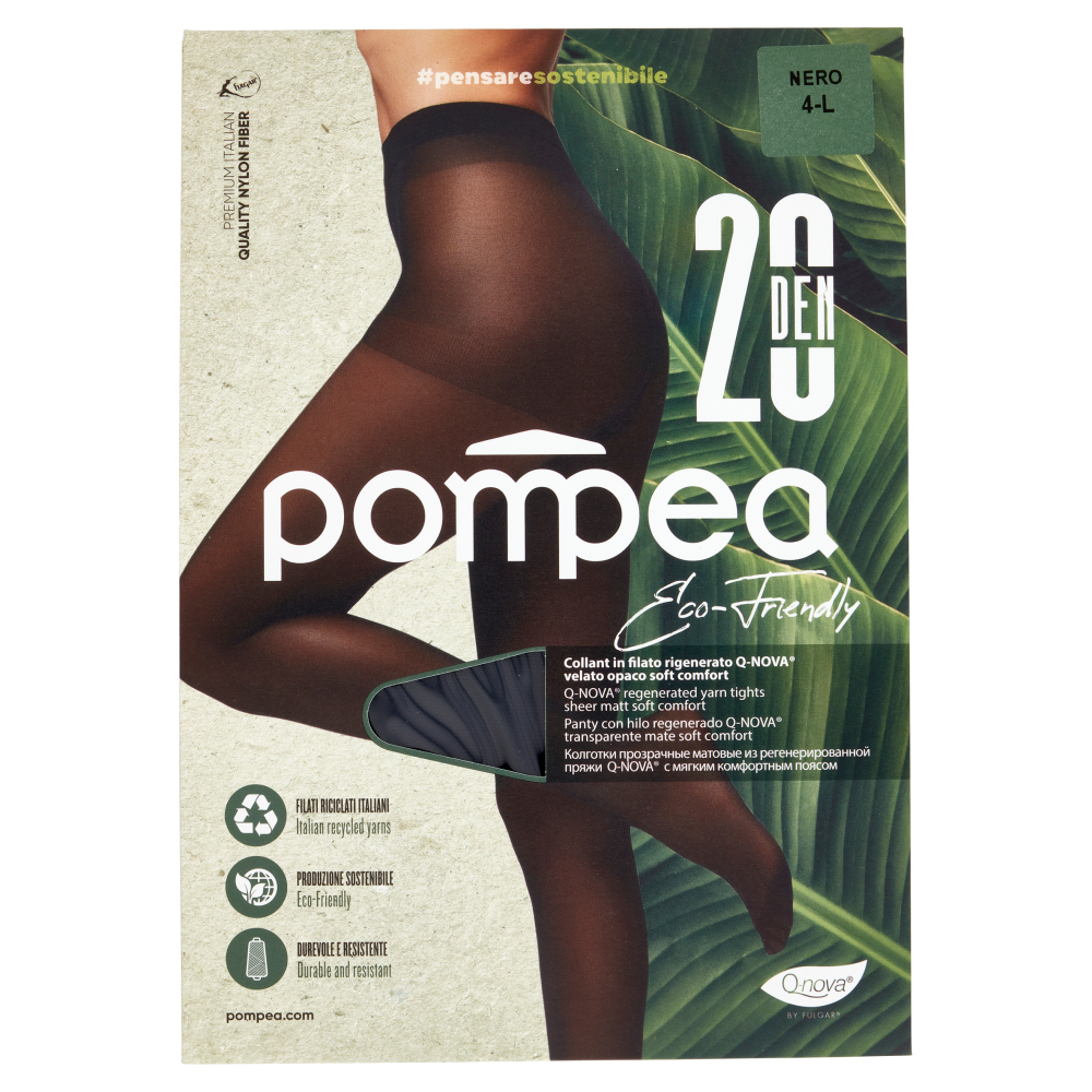Pompea Eco-Friendly Collant 20 Den 4-L Nero, , large
