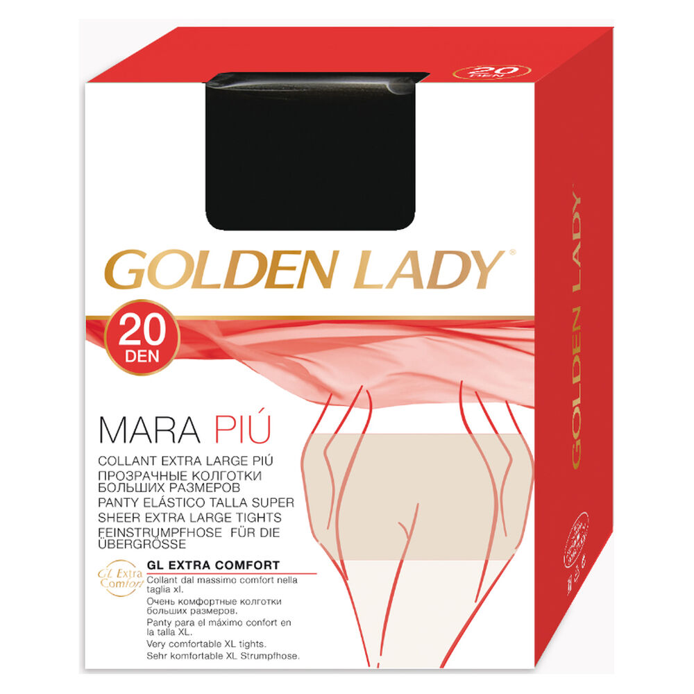 Golden Lady Collant Mara Più 20 Den Nero XXL, , large