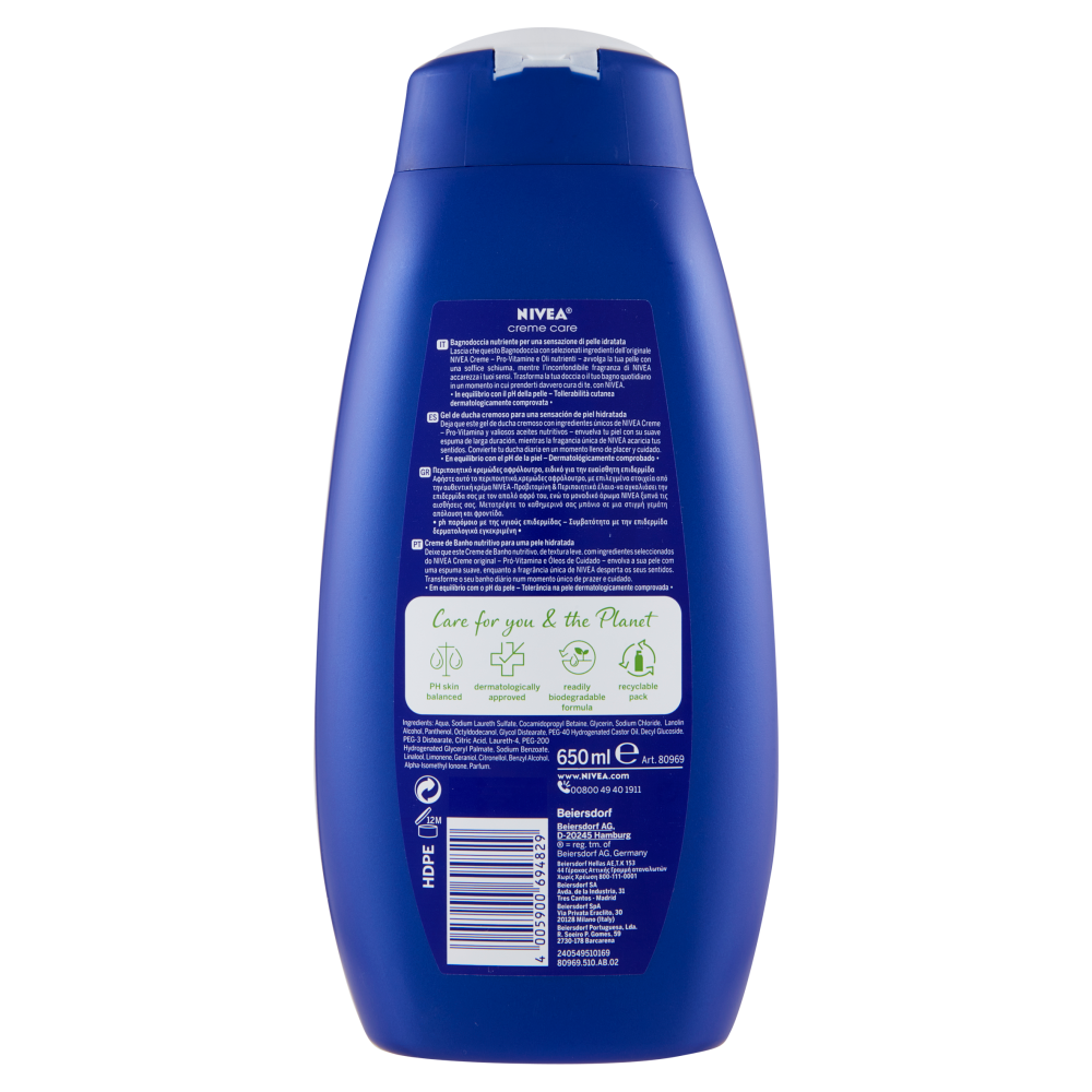 Nivea Creme Care Bagnodoccia  650 ml, , large