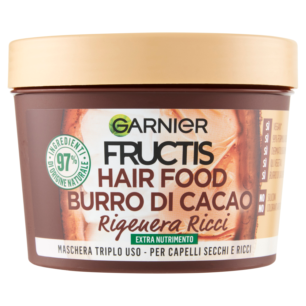 Garnier Fructis Maschera Hairfood Burro di Cacao 390 ml, , large