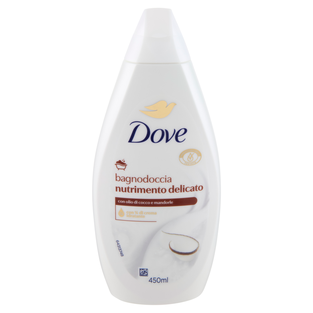 Dove Bagnodoccia Delicato Olio di Cocco e Mandorle 450 ml, , large