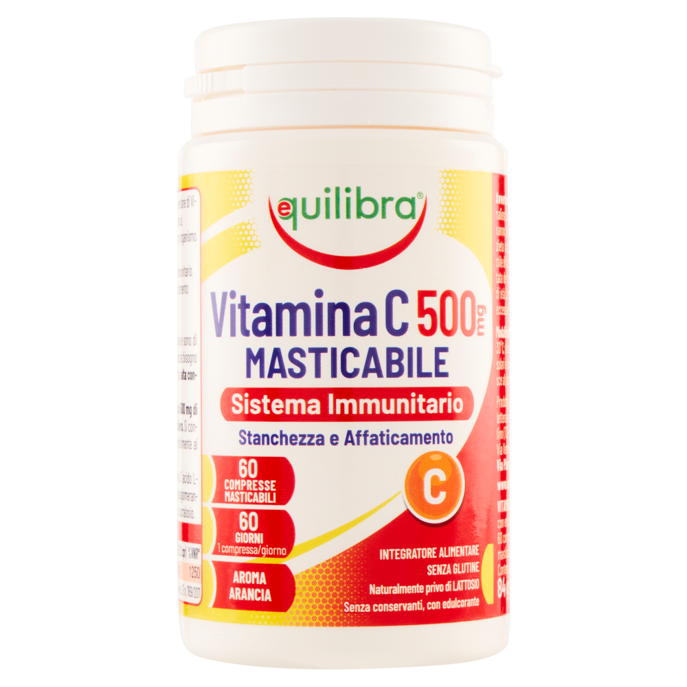 Equilibra Vitamina C 500mg Masticabile Sistema Immunitario 60 Capsule, , large