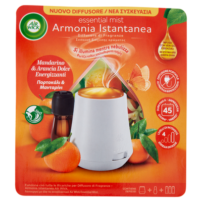 Air Wick Diffusore di Fragranza con Oli Essenziali Mandarino e Arancia Profumatore per Ambiente 20 ml