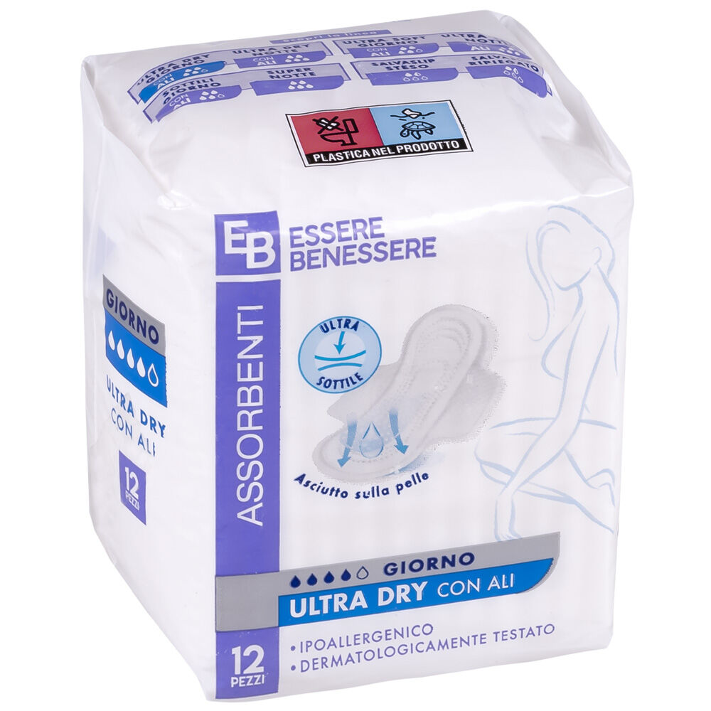 Essere Benessere Ultra Dry con Ali 12 Assorbenti, , large