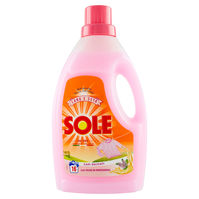 Sole Lana e Seta Capi Delicati con Olio di Patchouli 16 Lavaggi 1000ml