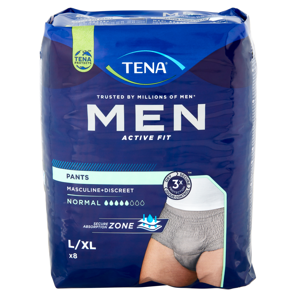 Tena Men Active Fit Pants Normal Tg L 8 Pz, , large