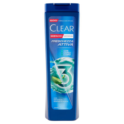 Clear Shampoo Freschezza Attiva 3in1 225ml